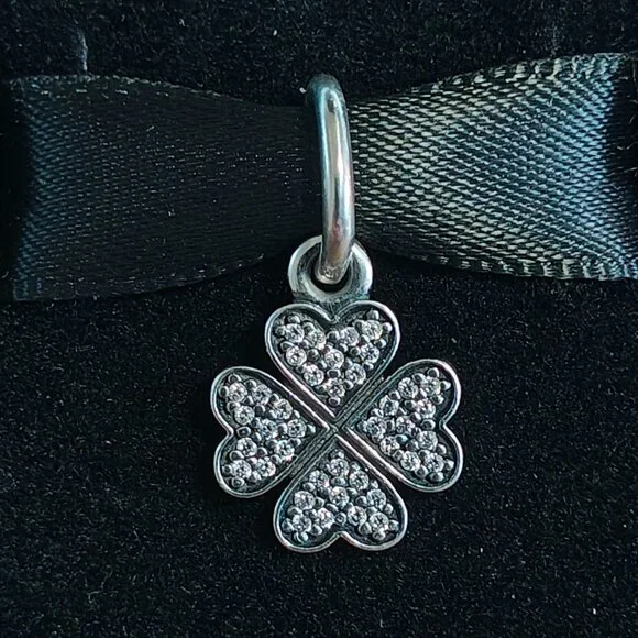 Authentic Pandora Lucky in Love Dangle Charm 791309 - Picture 3 of 6